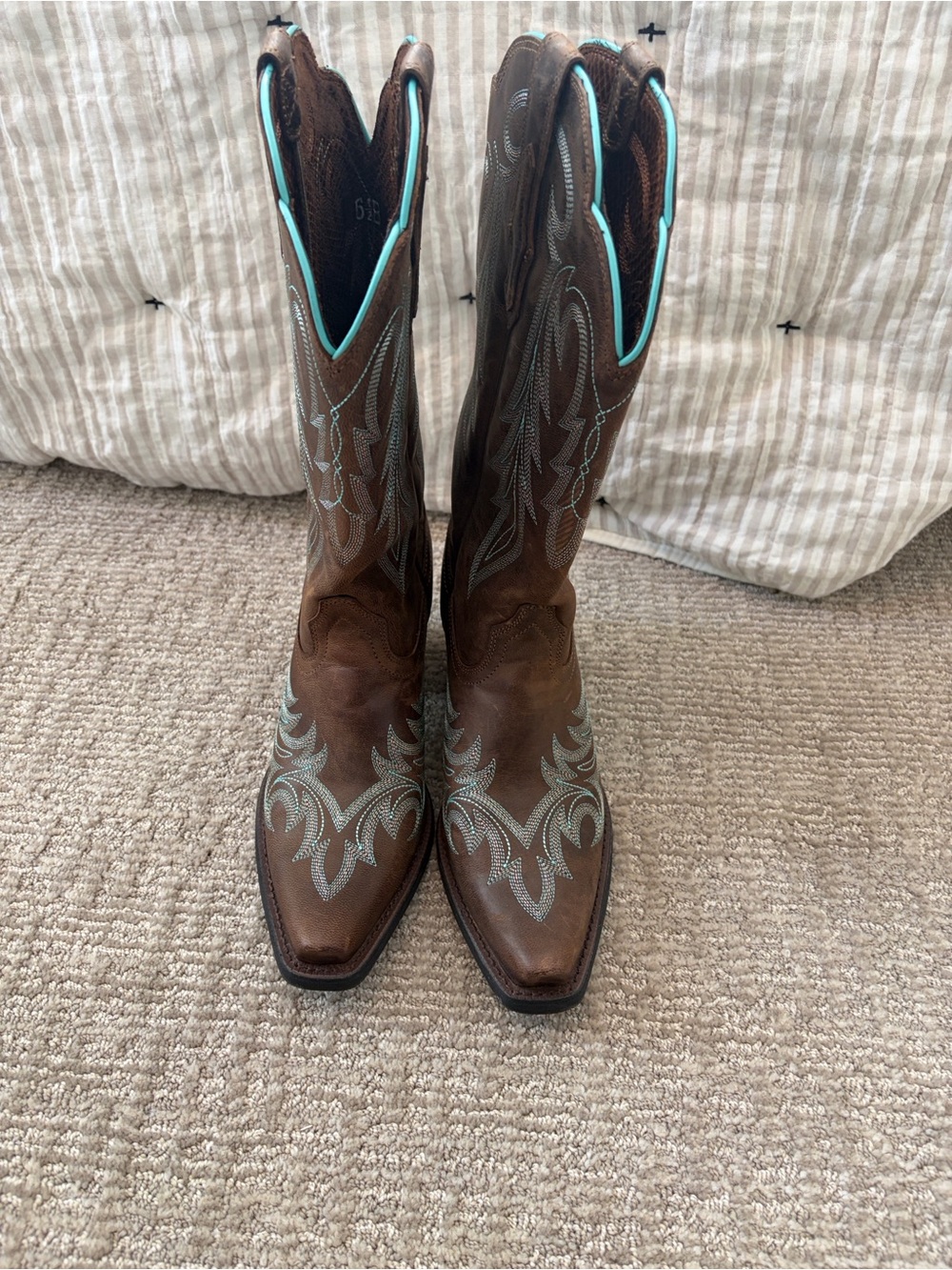 Ariat Renegade Women’s Cowboy Boots - Brown & Turquoise (Style 10021581)